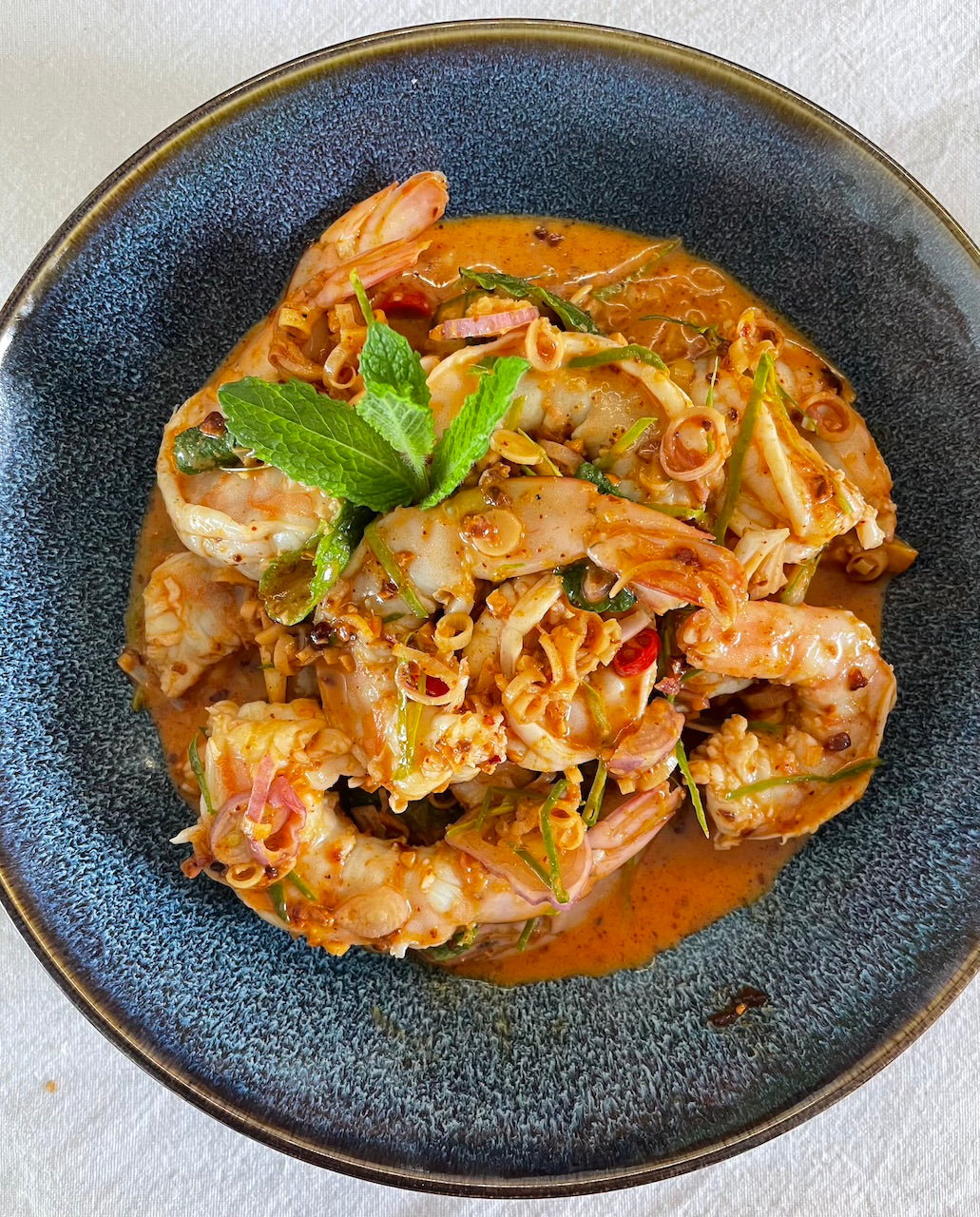 Plah Kung - Scampi salad with lemongrass