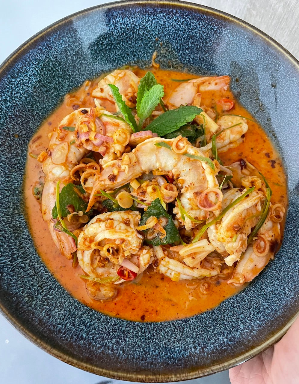 Plah Kung - Scampi salad with lemongrass